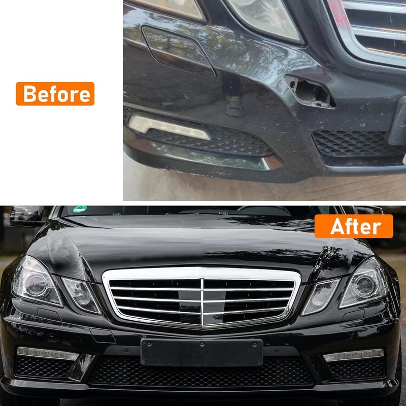 APESER Compatible with 2010-2013 Mercedes Benz Tow Hook Cover for E-Class W212 E300 E350 E400 E550 A2128850126(Black,Right Passenger Side),Front Bumper Towing Eye Cap - Image 2